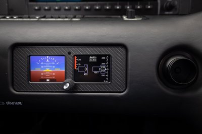 Lime green and white Cirrus SR-series aircraft detail, image N294GG-083.